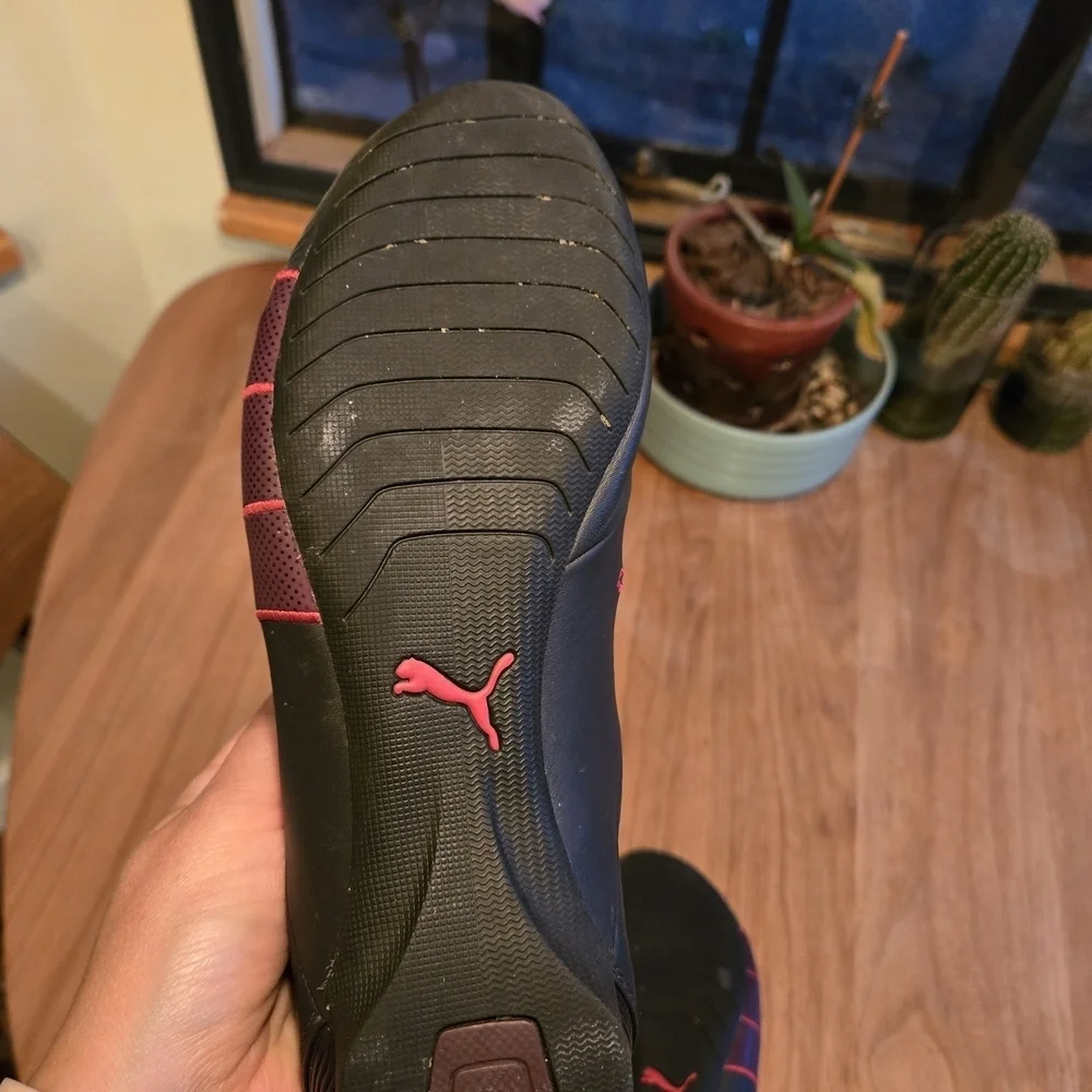 Puma Navy Blue and Pink Driving Shoes Size 9.5